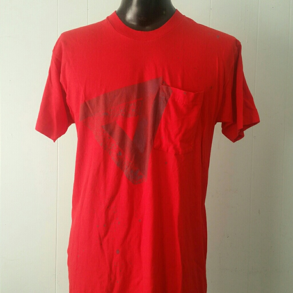 Penrose Triangle Tshirt Upcyle One Pocket T-shirt